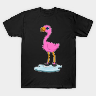 Flamingo Ice skating Ice skates T-Shirt